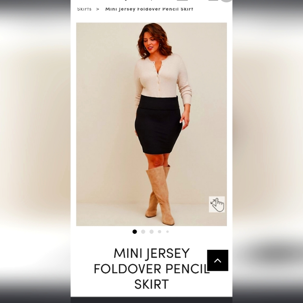 Torrid Fold Over Black Skirt